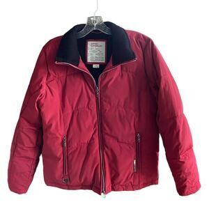 Women's M ZERO XPOSUR Red Down & Feather Puffer Coat Jacket NO HOOD